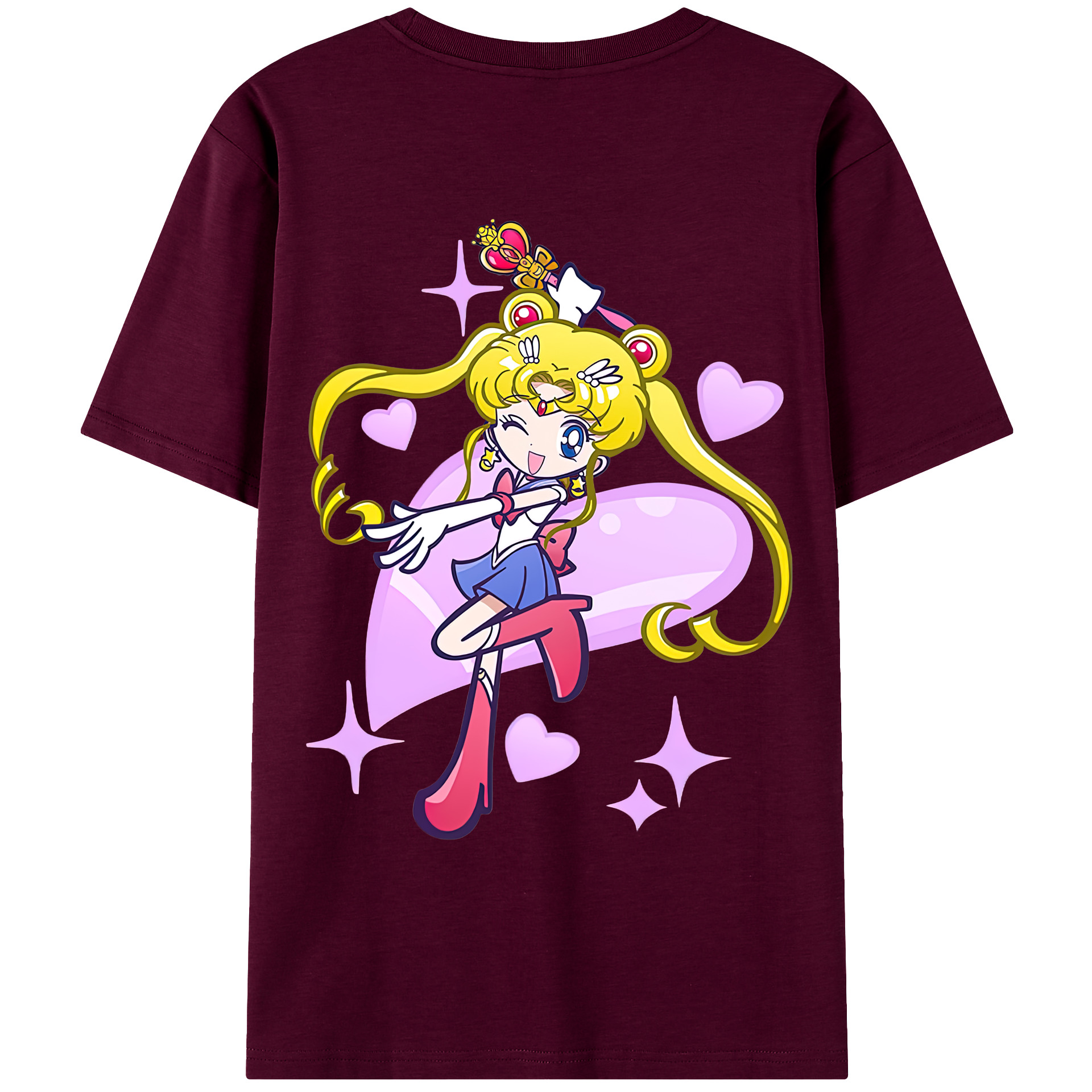 （画像用） 美少女戦士セーラームーン 月野 うさぎ つきの うさぎ Sailor Moon Tsukino Usagi レディース半袖Tシャツ(バックプリント)